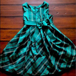 Tartan plaid taffeta dress 6x